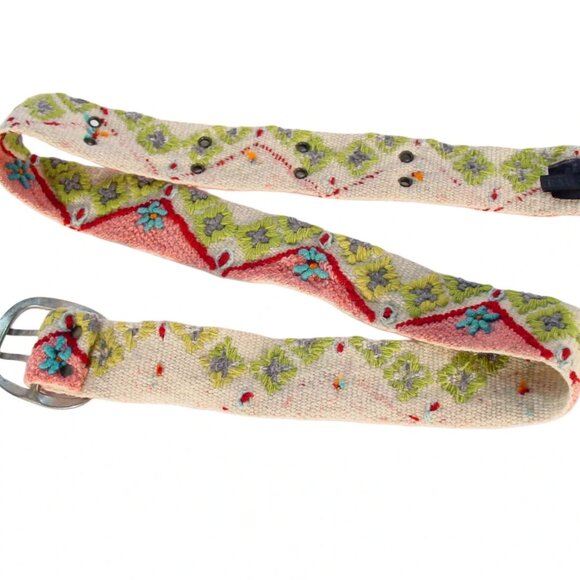 JENNY KRAUSS $69 Embroidered Wool Belt Women's S - Made in PERU - Picture 3 of 6